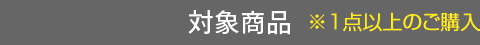 対象商品 ※1点以上のご購入