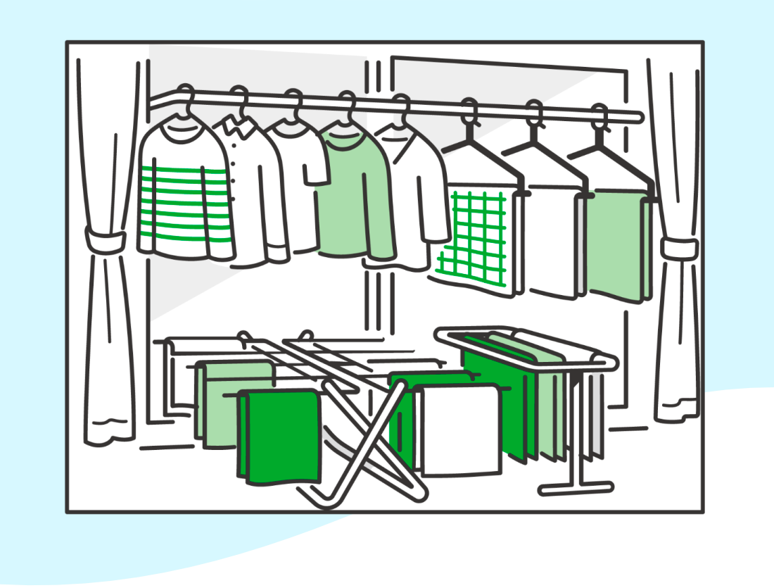 部屋干し臭にも強い!