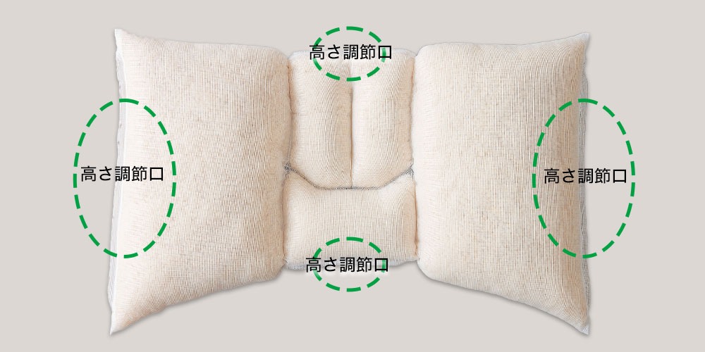 枕博士が考えた枕 ナチュラルブレス　高さ調整