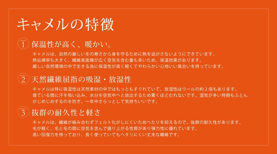 キャメルの特徴