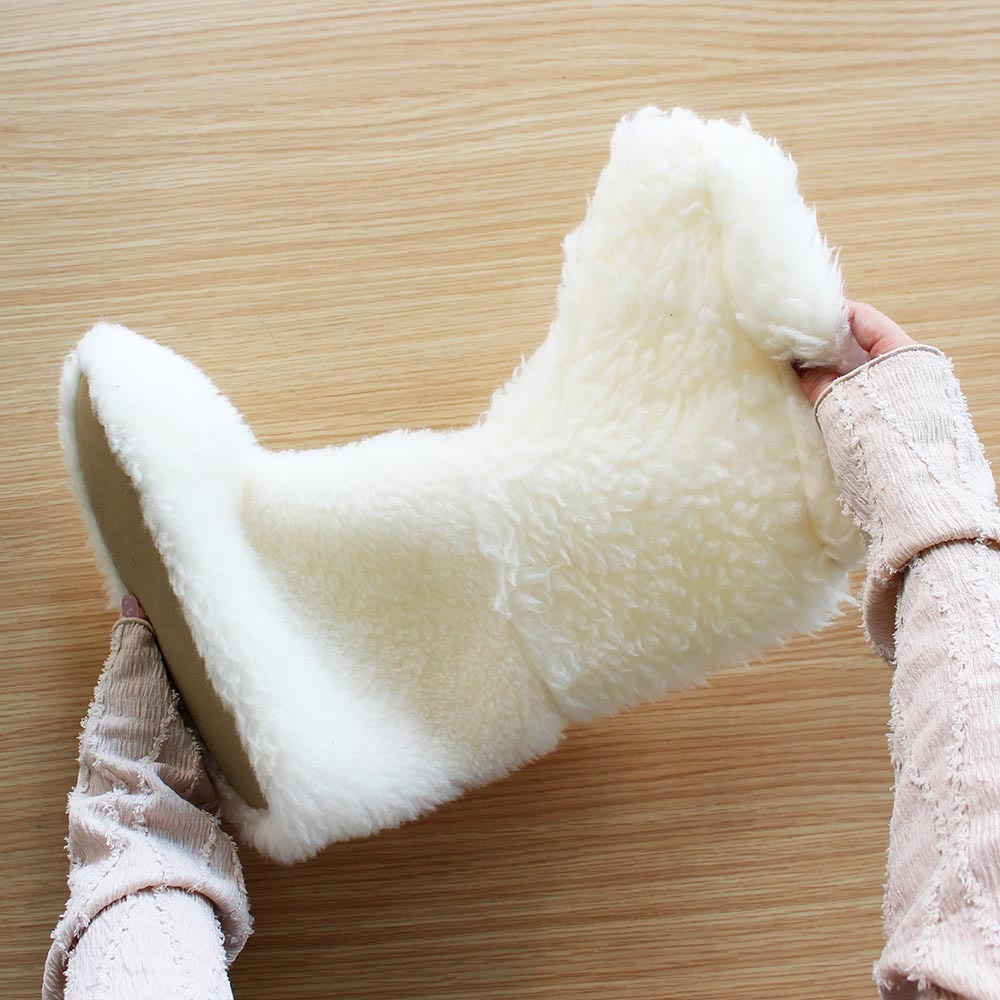 Sofwool ウールのルームブーツ 内側をひっくり返したところ画像