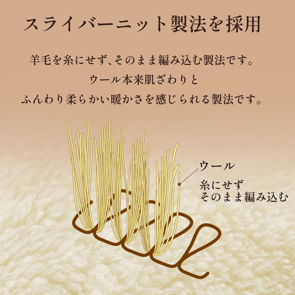 Sofwool ウールのルームブーツ スライバーニット製法イメージ画像