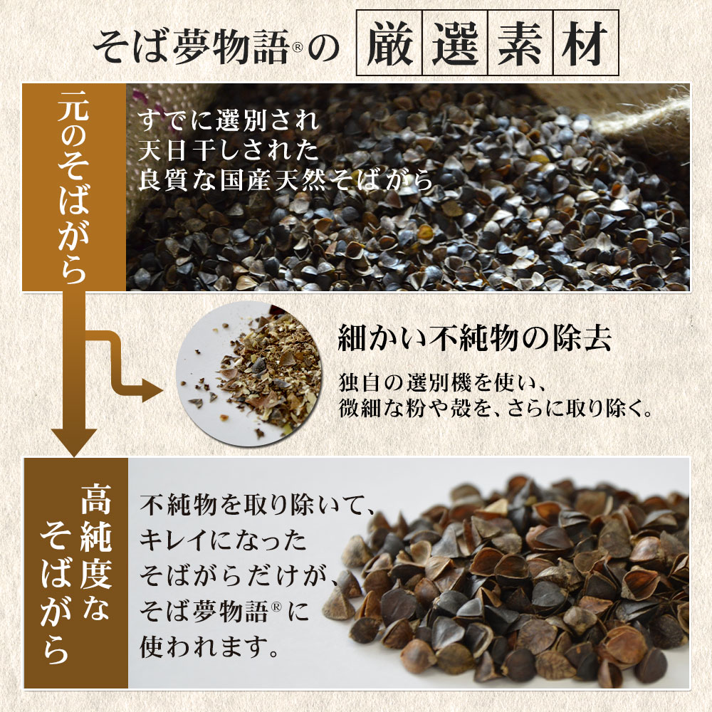 そば夢物語の厳選素材